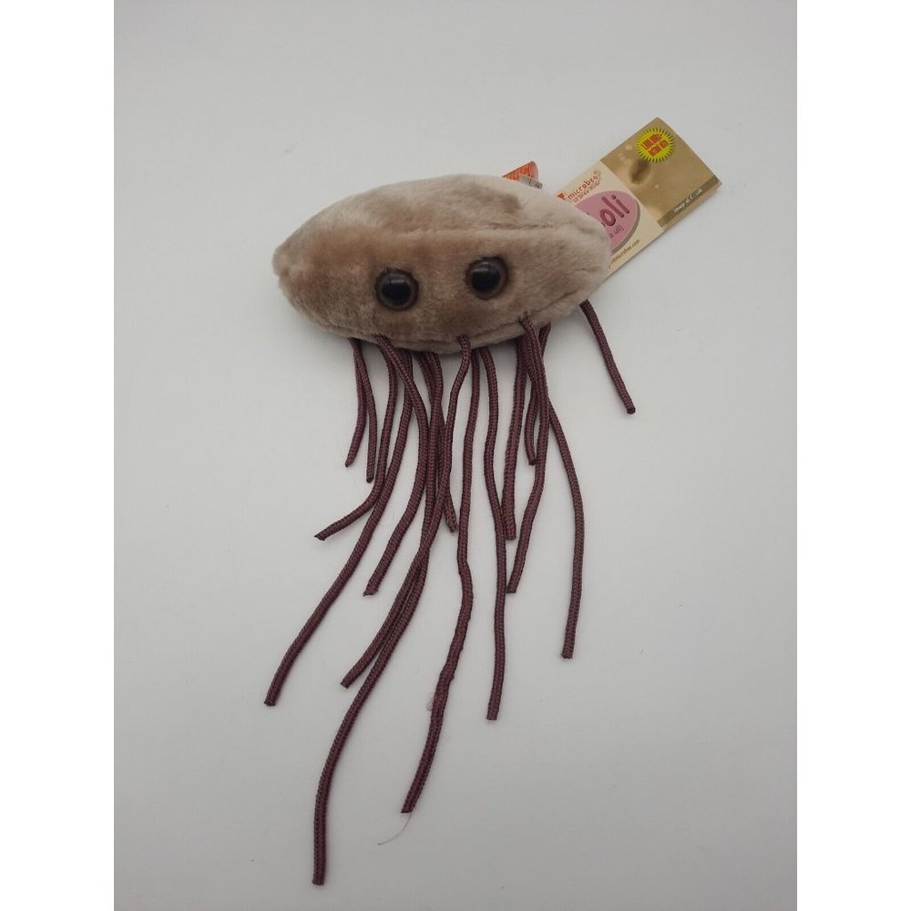 E COLI Giant Microbes Plush By Drew Oliver Medical w/Facts Card 2005 NWT 7" Wide